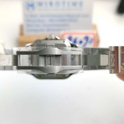 Santos de Cartier 35mm SS/YG White Dial