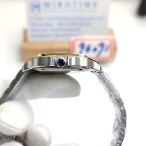 Santos de Cartier 35mm SS/YG White Dial