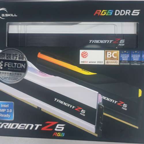 G.Skill Trident Z5 RGB DDR5 7600MHz 24GB*2 白色