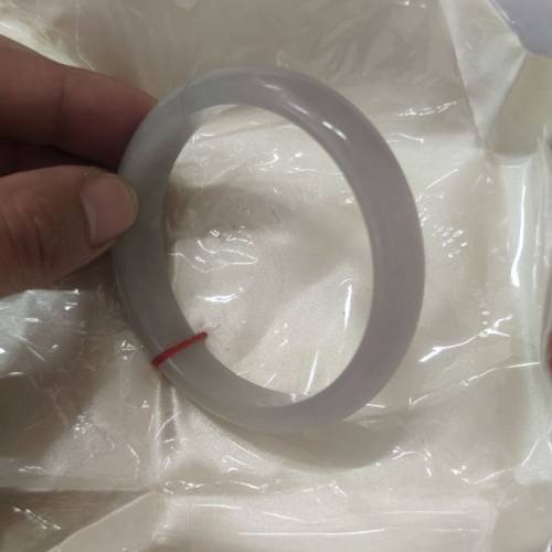 天然翡翠 半山水紫手鐲