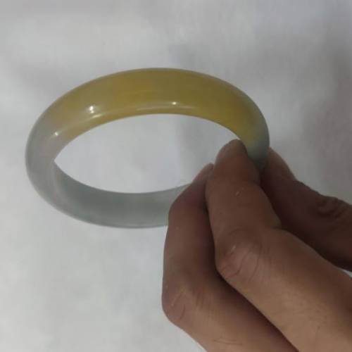天然翡翠 春彩黃翡手鐲