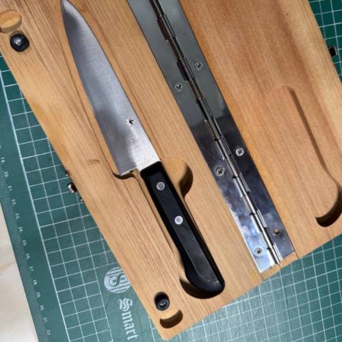 snow peak chopping board with knife , 刀板 菜板 連刀