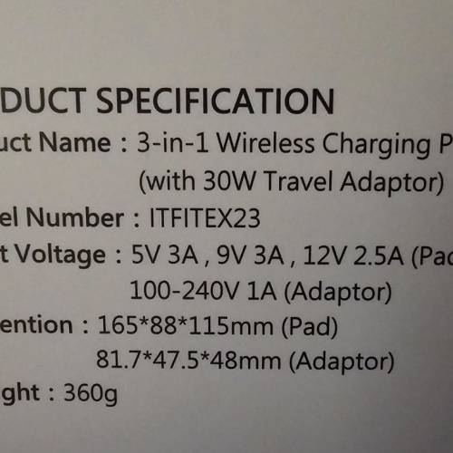 ITFIT 3 in 1 wireless charging