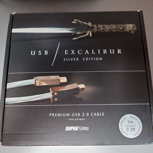 瑞典 Supra Cables USB 2.0 Excalibur 鍍銀版音源線