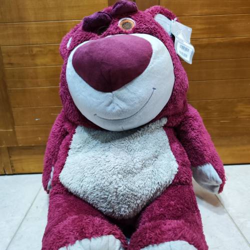 [全新] 迪士尼正版 勞蘇公仔 Lotso 勁重士多啤梨棉花糖味 高23cm 毛軟熟好摸
