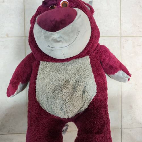 迪士尼正版 勞蘇公仔 Lotso 勁重士多啤梨棉花糖味 高23cm 毛軟熟好摸