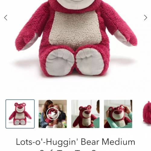 迪士尼正版 勞蘇公仔 Lotso 勁重士多啤梨棉花糖味 高23cm 毛軟熟好摸