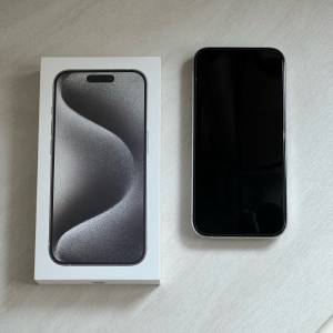 有保養 Apple iPhone 15 Pro 256GB White 白色 送Belkin mon貼