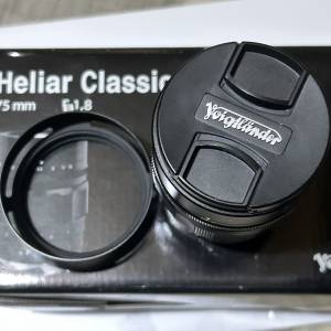 Voigtlander Helier Classic 75mm F1.8 福倫達 m mount