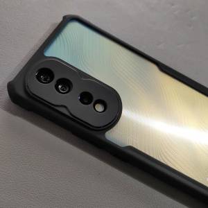 榮耀 HONOR 90 Pro 5G 手機保護套 手機殼 氣囊防摔全包 鐳射紋 炫酷黑色