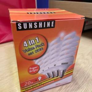 牌子：Sunshine 陽光照明 慳電燈膽20w E14