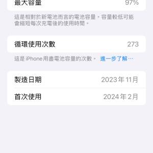 IPhone 15 pro max 港行256gb 白色 有保養