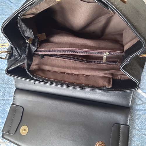 全新黑色仿皮手袋 斜挎包 單肩包 斜孭袋 側背袋 手提袋 單肩袋 手挽袋 包包 側孭袋 ...