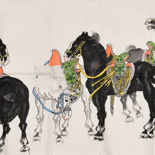 中美协会员李青利八骏图骏马图马到成功