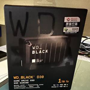 行貨 未用過 WD Black D30 1TB Game Drive SSD