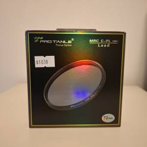 Pro Tanle MRC CPL 72mm , 行貨，有單有盒，made in Germany, 98%+++++, $500