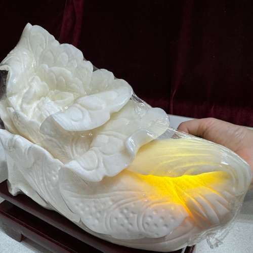 全新硨磲大白菜擺件連底座