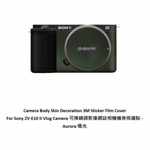 3M Sticker Film Cover For Sony ZV-E10 II Vlog Camera 可換鏡頭影像網誌相機機身...