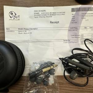 出售90% 新Shure Aonic 4 入耳式耳機 (Black 黑色)雙單元(一動一鐵單元)