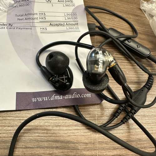 出售90% 新Shure Aonic 4 入耳式耳機 (Black 黑色)雙單元(一動一鐵單元)