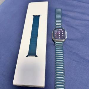 Apple Watch 錶帶 Blue Leather Link Band 皮革 (已絕版)