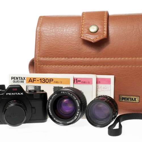 Pentax Auto 110 SLR set (Camera w/ 18mm f2.8 lens & 20-40mm f2.8 lens)