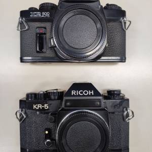 RICOH KR-5 機械菲林相機 & XR-500  Auto 半傻瓜電子菲林相機