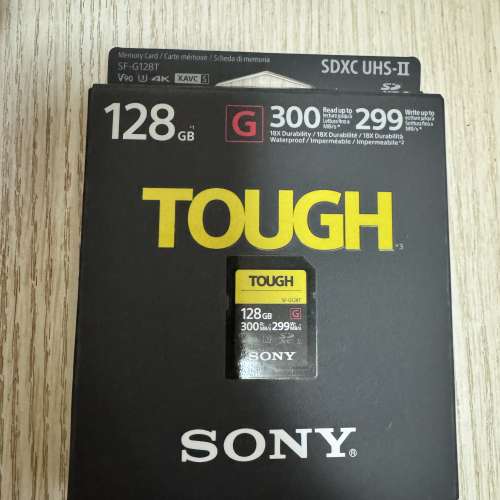 Sony SF-G-Series TOUGH UHS-II V90 SD Card (128GB)行貨
