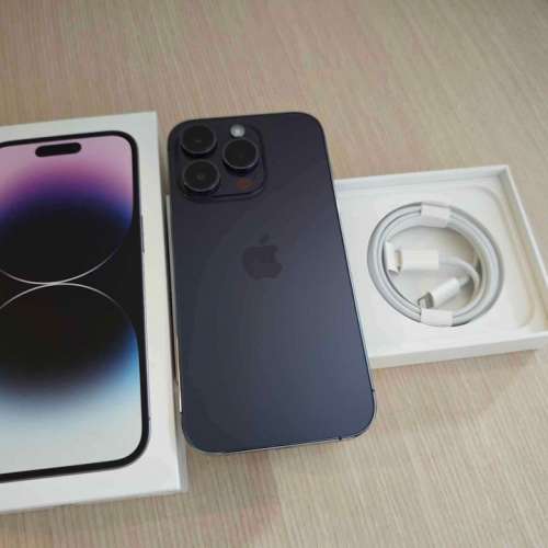 [全套] iPhone 14 pro 256gb 暗紫色 99%新淨 港行 電池88％