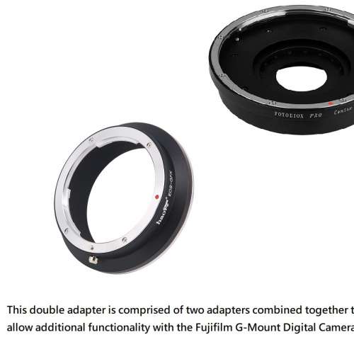 Lens Mount Double Adapter For Contax 645 (C645) Mount Lens To Fujifilm G-Mount