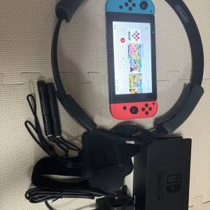 switch 大電雙系統+健身環+128g卡