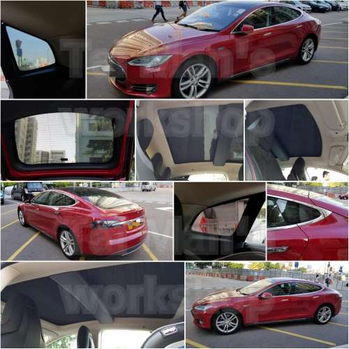 Tesla ModelS 濾光窗網太陽擋