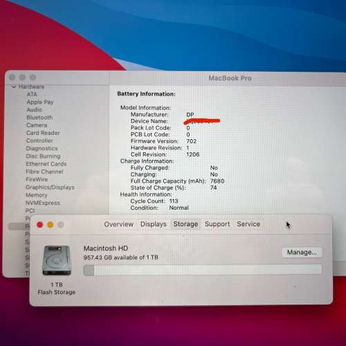 Apple MacBook Pro 15" in late 2013 16GB RAM 1TB SSD