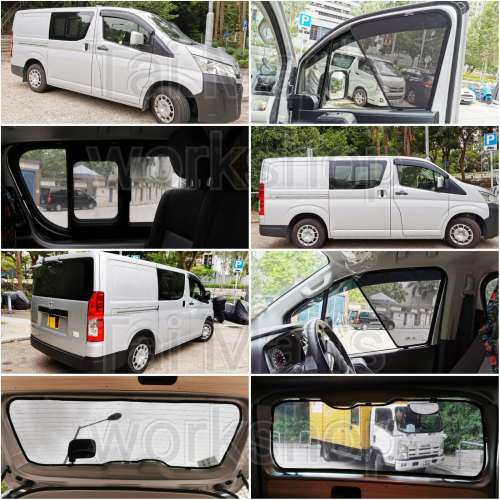 Toyota Hiace 300 全車磁石濾光窗網太陽擋