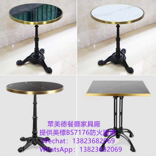 岩板不鏽鋼圍邊餐桌訂製,港式餐廳餐檯訂造,儲物櫃大理石餐桌枱子訂造,岩板金屬包邊...