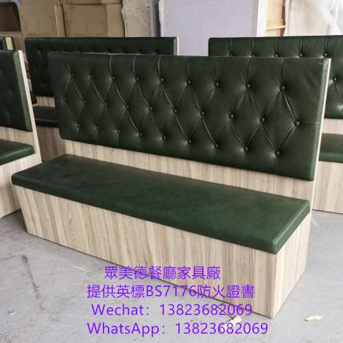 越式料理梳化咕臣訂製,港式餐廳沙發座椅訂造,阻燃皮革卡位沙發梳化訂做,茶餐西餐廳...