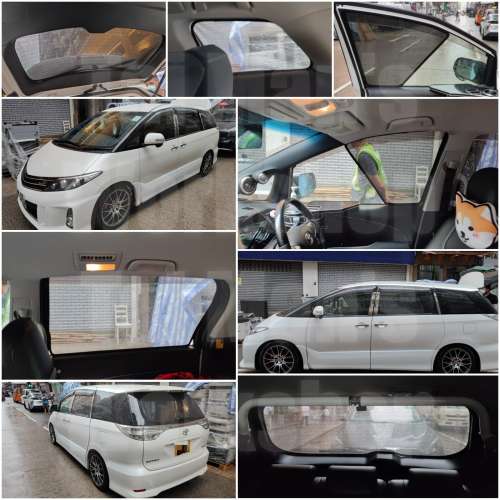大霸王 Previa Estima的專車專用濾光窗網太陽擋