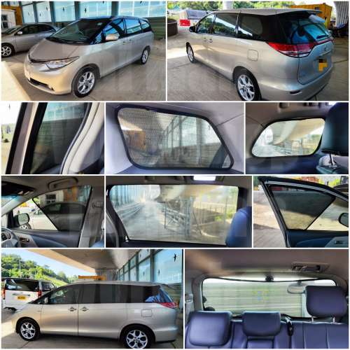 大霸王 Previa Estima的專車專用濾光窗網太陽擋