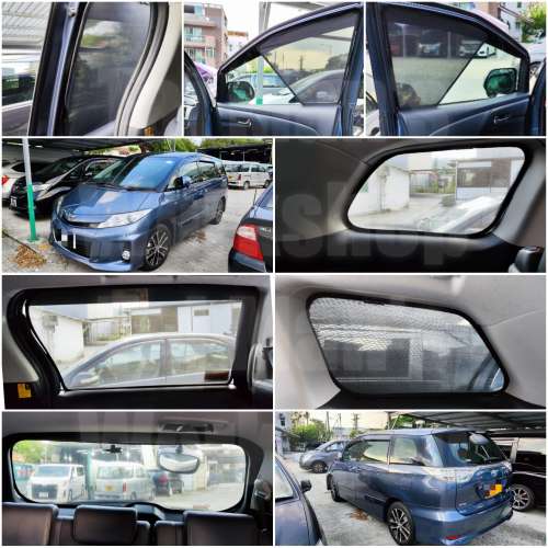 大霸王 Previa Estima的專車專用濾光窗網太陽擋