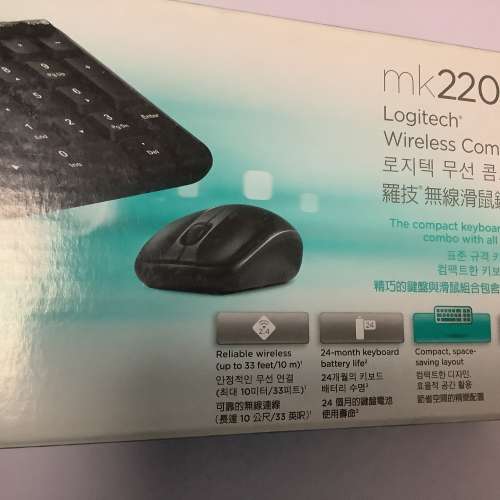 Logitech 羅技 無線滑鼠鍵盤套裝 usb 電腦 滑鼠鍵盤 mk220 computer wireless usb ...