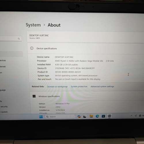 Dell Vostro 14 3000 14吋 (R5-3500U, 4+256GB SSD)