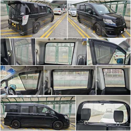 Honda Stepwgn Spada RK1 RK5 的專車專用濾光窗網太陽擋