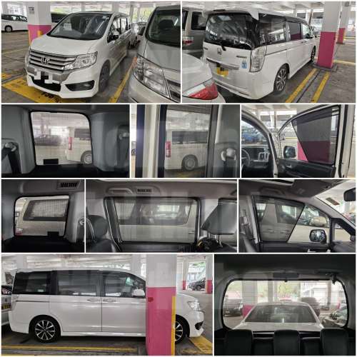 Honda Stepwgn Spada RK1 RK5 的專車專用濾光窗網太陽擋