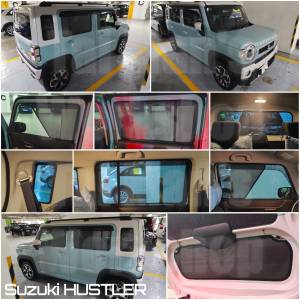 Suzuki Hustler 的專車專用濾光窗網太陽擋