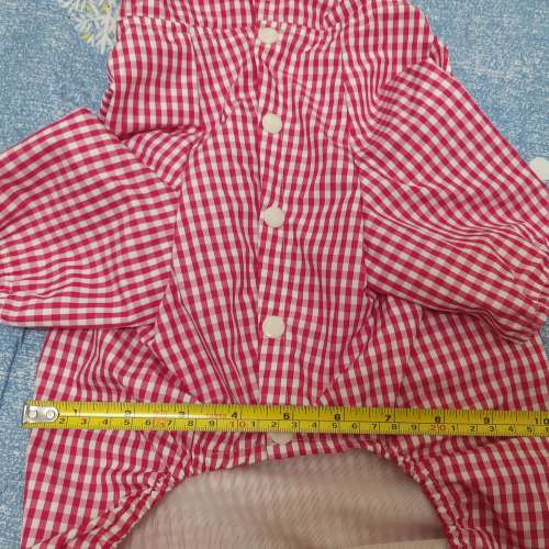 全新紅色格仔狗狗雨衣 Rain Coat For Dogs 寵物雨衣 戶外防水帶帽雨衣 Pet Raincoa...