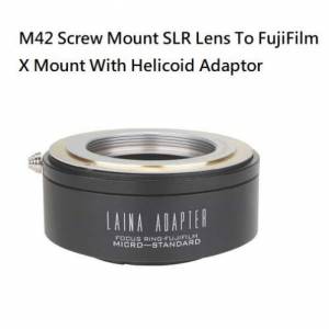 LAINA M42 Screw Mount SLR Lens To FujiFilm X Mount With Helicoid Adaptor (神...