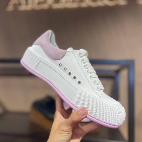 Alexander McQUEEN白布鞋（粉色）