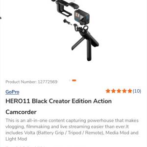 Go Pro 11 Black Creator Edition Action Camcorder 全套