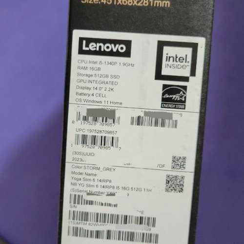 Lenovo yoga slim 6 (i5-1340P, 16GB, 512 SSD)