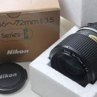 Nikon 36-72mm恆定光圈3.5 E系列(AIS) 極高質素廣角至中距離Zoom，A7 Nikon機最啱